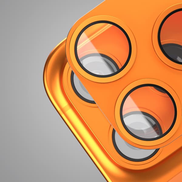 Etteri fullt kameralinsskydd för iPhone 17 Pro orange