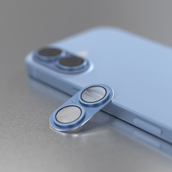 Etteri fullständigt kameralinsskydd för iPhone 17 blå blå