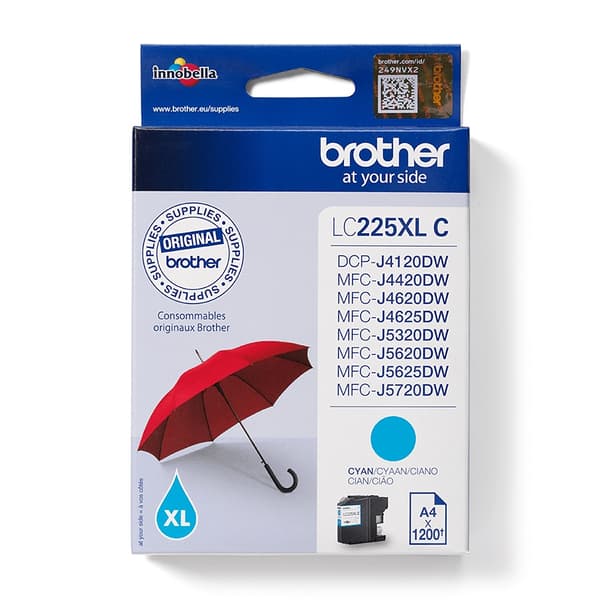 Brother LC225XL M Magenta 1200 sidor bläck