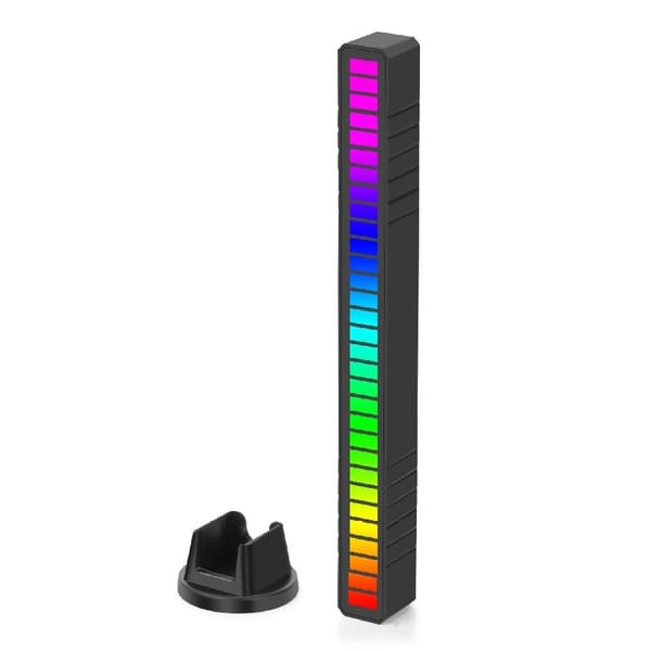 röstaktiverad RGB laddningsbart ljudkontroll vit vit