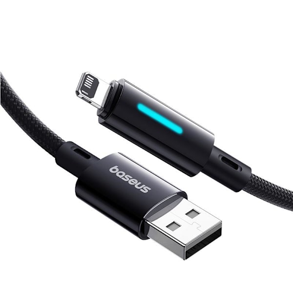 Baseus Lit-kabel USB - Lightning 1m 2.4A Cosmic Black