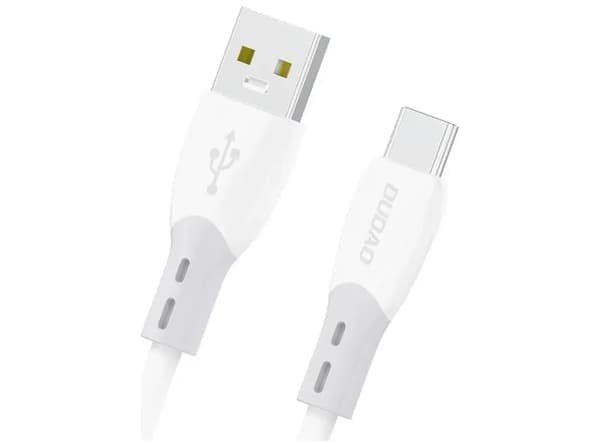 Dudao L25ST USB-A to USB-C 1m vit vit