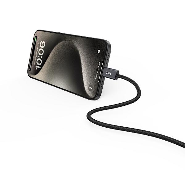 Devia-kabel Extreme EC652 PD USB-C - USB-C 2,0 m 240W svart