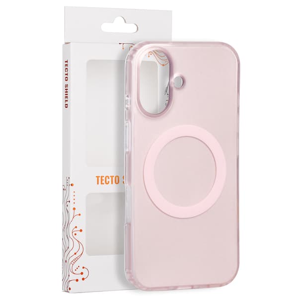 Tecto Shield Mistiq Mag skal för iPhone 16 rosa rosa