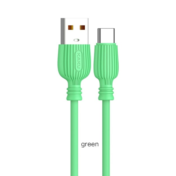 2 st super kvalitet 1m usb-c laddarekabel grön grön