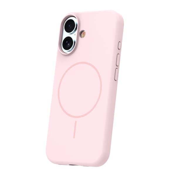 Silikon tunt Mag skal för iPhone 17 / 18 ljusrosa