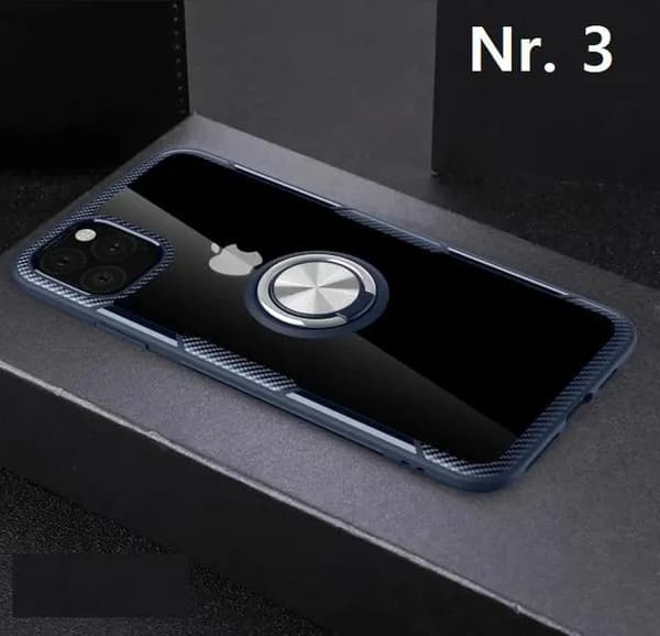 Hårdsilikonfodral för 11 Pro med magnetring – Blå