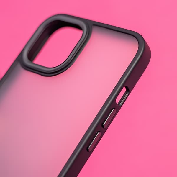 Satin Matt skal för iPhone 15 Plus svart