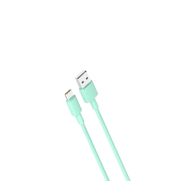 XO-kabel NB156 USB - USB-C 1,0 m 2,4A grön
