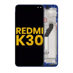 LCD-enhet med ram för Xiaomi Redmi K30 5G (renoverad) (blå)