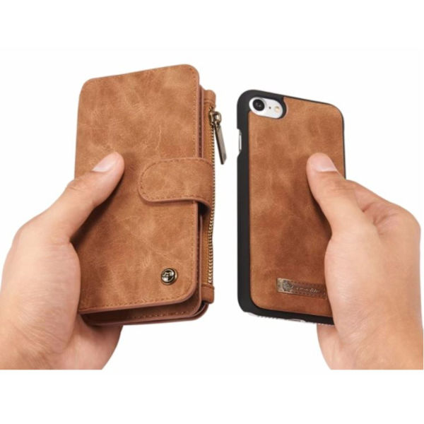 CaseMe 2 i 1 lyxigt  plånboksväska för iphone 6 plus|brun "Brun"
"Brown"