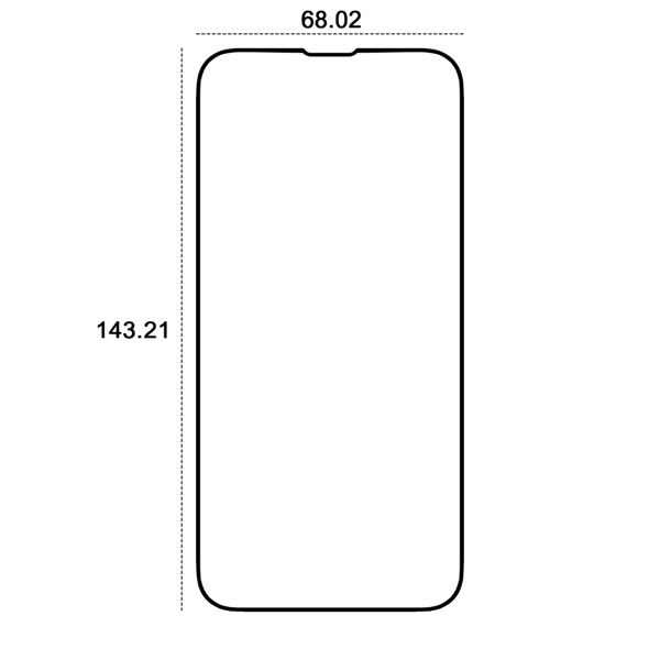Etteri härdat glas 9D för iPhone 13 / 13 Pro / 14 6,1\"
