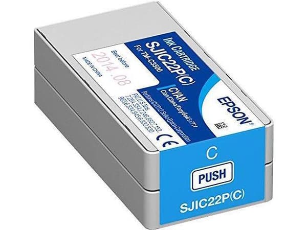 Epson SJIC22P(C) Cyan bläck C33S020602