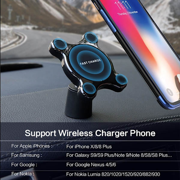 snabb trådlös billadare för mobilen