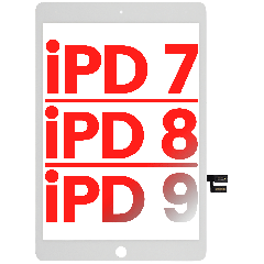 Digitizer för iPad 7 (2019) / iPad 8 (2020) / iPad 9 (2021) (Eftermarknad Plus) (Vit)