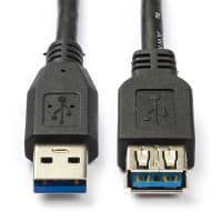 goobay USB forlängerkabel 3m svart