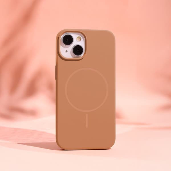 Silikontunt Mag-skal för iPhone 17 Pro / 18 Pro karamell