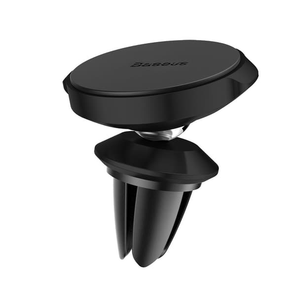 Bilhållare till ventilation för iPhone/Android - Baseus Small Ears Magnetisk, Svart, Aluminiumlegering