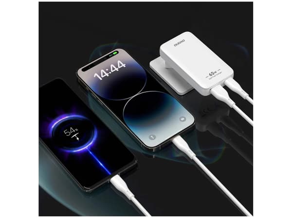 Dudao A65Q Adapter 65Watt GaN 1xUSB-C + 1xUSB-A vit