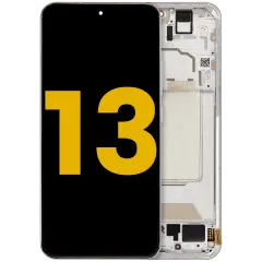 OLED-enhet med ram för Xiaomi 13 (renoverad) (vit) vit