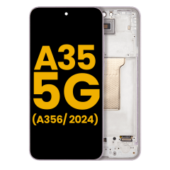 OLED-enhet med ram för Samsung Galaxy A35 5G (A356 / 2024) (renoverad) (lila) lila