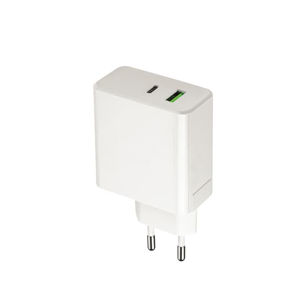 Setty väggladdare PD+QC USB + USB-C 45W LSI-01vit JO vit