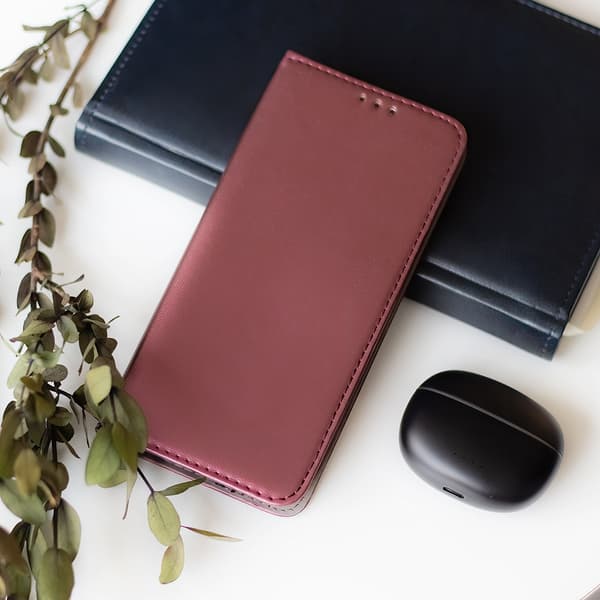 Smart magnetfodral för Xiaomi Redmi A5 Global vinröd