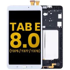 LCD-enhet med ram för Samsung Galaxy Tab E 8.0\" (T375 / T377 / T378) (2016) (Renoverad) (Vit)