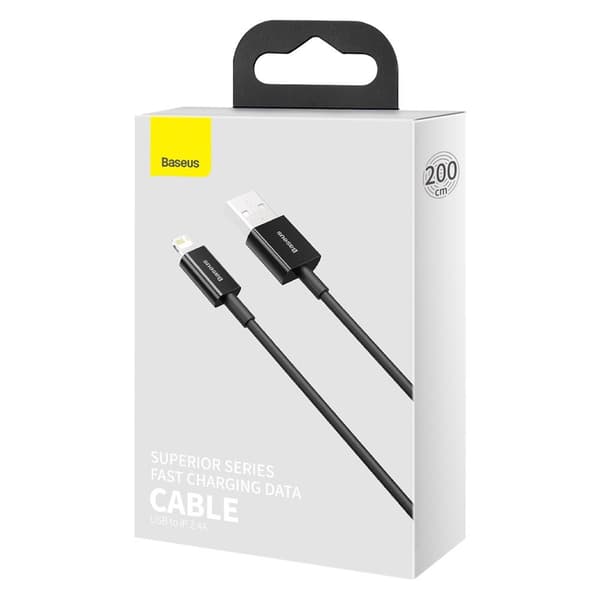 Baseus kabel Superior USB - Lightning 2,0 m 2,4A svart svart