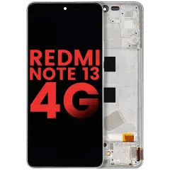 OLED-enhet med ram för Xiaomi Redmi Note 13 4G (Eftermarknad Plus) (Mintgrön)
