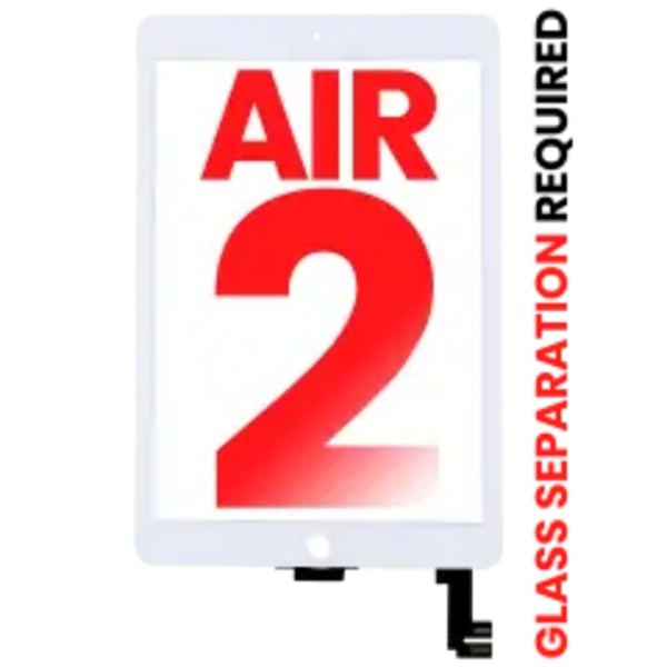 Digitizer för iPad Air 2 (glasseparation krävs) (eftermarknad Plus) (vit)