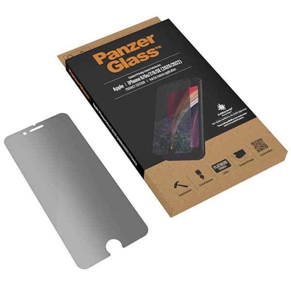 PanzerGlass Privacy Krystalklar för Apple iPhone 6, 6s, 7, 8, SE (2. generation)