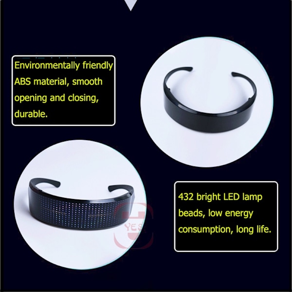 Bluetooth Appkontroll  Led Party Glasögon multi