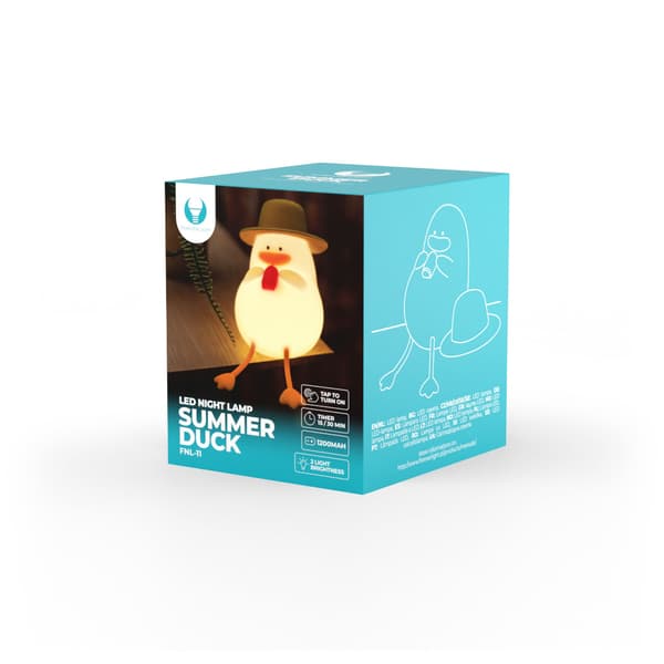 LED Night Light Duck for Children's Room - Forever Light, Silicone, Soft