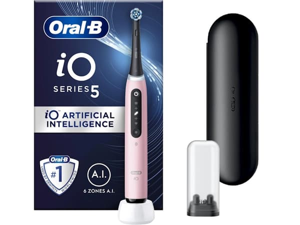 Oral-B iO Series 5 Elektrisk tandborste Lyseröd rosa