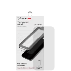 Casper Snap Härdat Glas Kompatibel med iPhone 12 Mini (Detaljhandelsförpackning) (AR Clear)