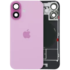 Baksida i glas med MagSafe-magnet & NFC & ficklampsflex för iPhone 16 (Service Pack) (Rosa) rosa