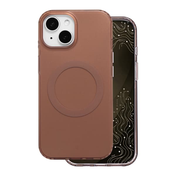 Tecto Shield Mistiq Mag skal för iPhone 15 brun brun