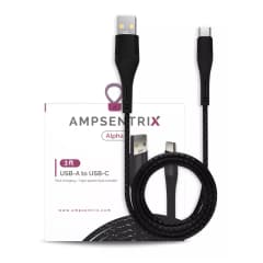 USB Typ C till USB Typ A-kabel (1 m) (AmpSentrix Alpha) (Svart) svart