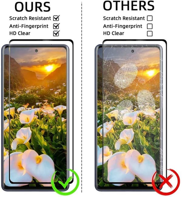 (2-pack ) Galaxy S21 skärmskydd 9H hårdhet / fingeravtryck