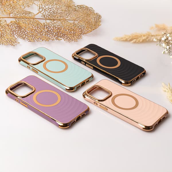 Circle Glam Mag skal för iPhone 14 Pro lila