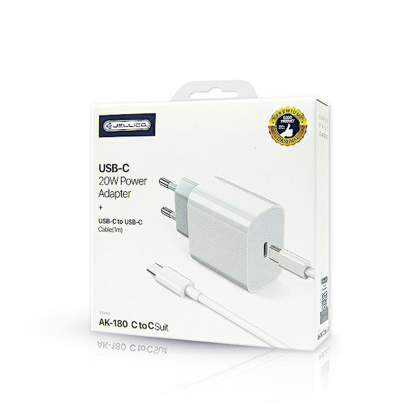 20W PD väggladdaremed usb-c kabel