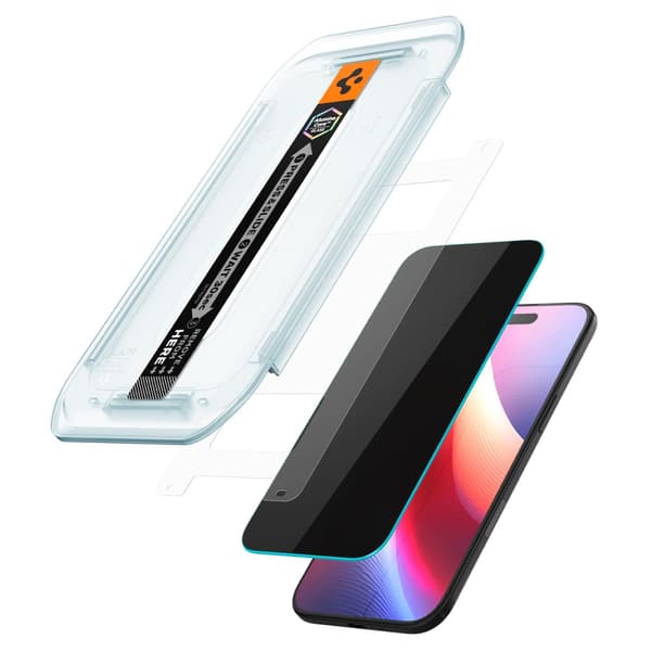 Spigen härdat glas Glas Tr ”Ez Fit” 2-pack för iPhone 17 Air Privacy