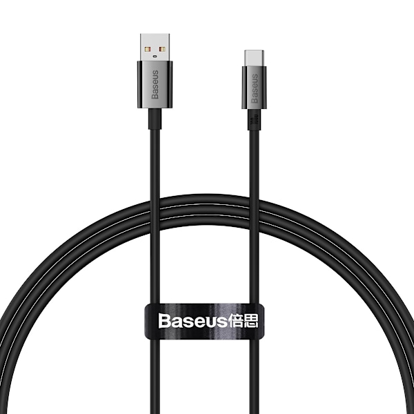 Baseus kabel Superior USB - USB-C 1,0m klustersvart 100W