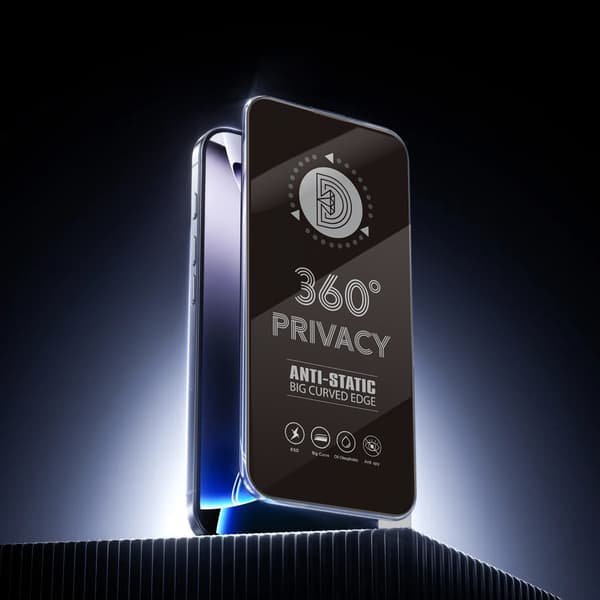 Härdat glas Sekretess 360 för iPhone 15 Plus / 16 Plus