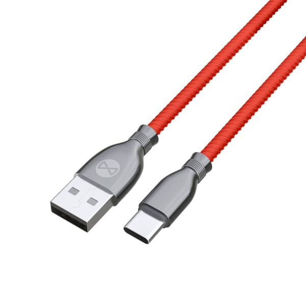 Forever Tornado-kabel USB - USB-C 1,0 m 3A röd röd