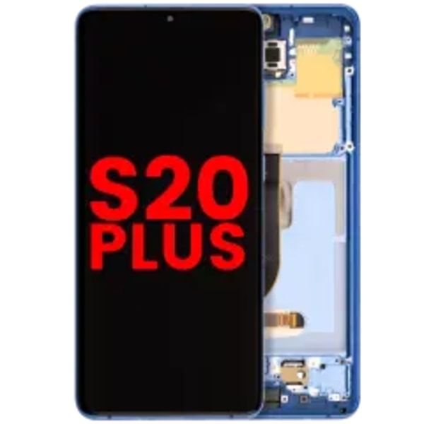 OLED-enhet med ram för Samsung Galaxy S20 Plus 5G (Eftermarknad Plus) (Aura Blue)