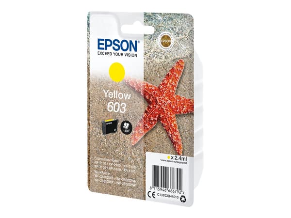 Epson 603 Cyan 130 sidor bläck C13T03U24010