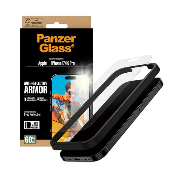 PanzerGlass Anti-Reflective Armor Skärmbeskytter till iPhone 17 / iPhone 16 Pro