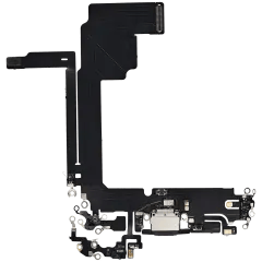 Laddningsport Flexkabel för iPhone 15 Pro Max (Eftermarknad Plus) (Svart Titan) svart